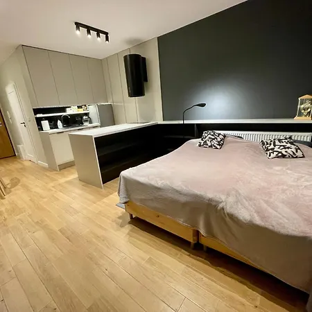 公寓 Time&house Pileckiego Przy Centrum Onkologi I Klinice Novum Na Wylacznosc Pokoj,sypialnia,lozko, Lazienka,kuchnia