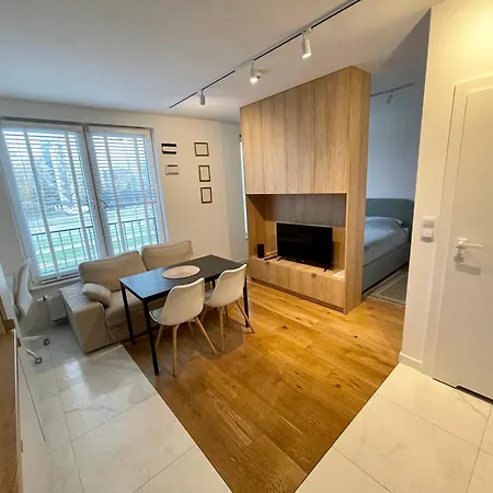 شقة Time&house Pileckiego Przy Centrum Onkologi I Klinice Novum Na Wylacznosc Pokoj,sypialnia,lozko, Lazienka,kuchnia وارسو