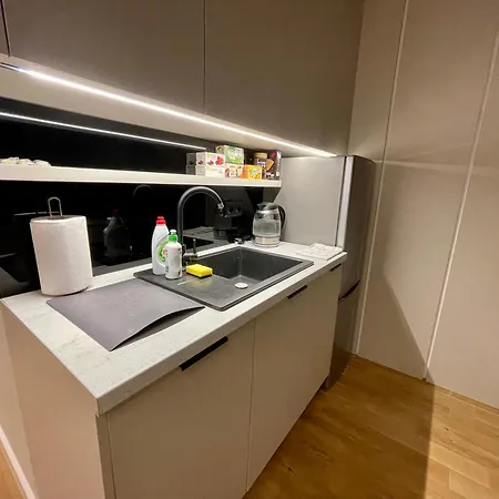 Time&house Pileckiego Przy Centrum Onkologi I Klinice Novum Apartament Na Wylacznosc Pokoj,sypialnia,lozko, Lazienka,kuchnia